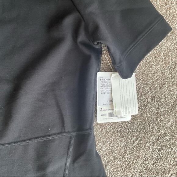 NWT Athleta En Route Dress Fit & Flare Black Dress Size Small Little Black Dress - Picture 2 of 10